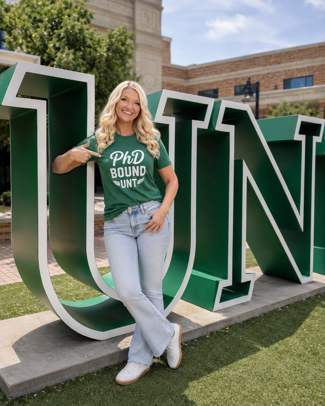 Annette Fog on the University of North Texas campus